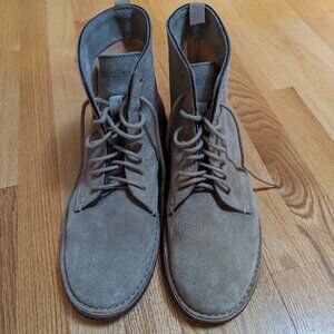 Men's Italian Leather and Suede Lace-up Dress Boots